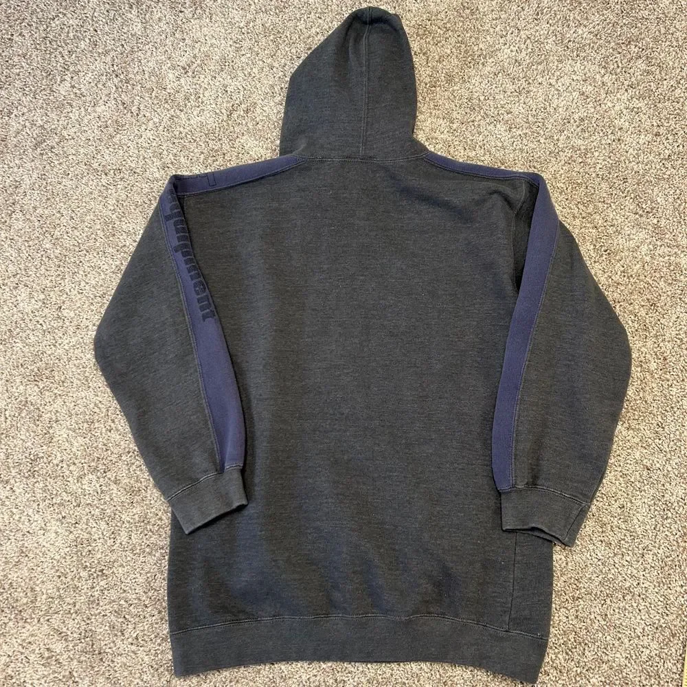 Vintage‎ BUM Equipment Hoodie Sweatshirt Boys Large (10-12) Gray Spellout (339)